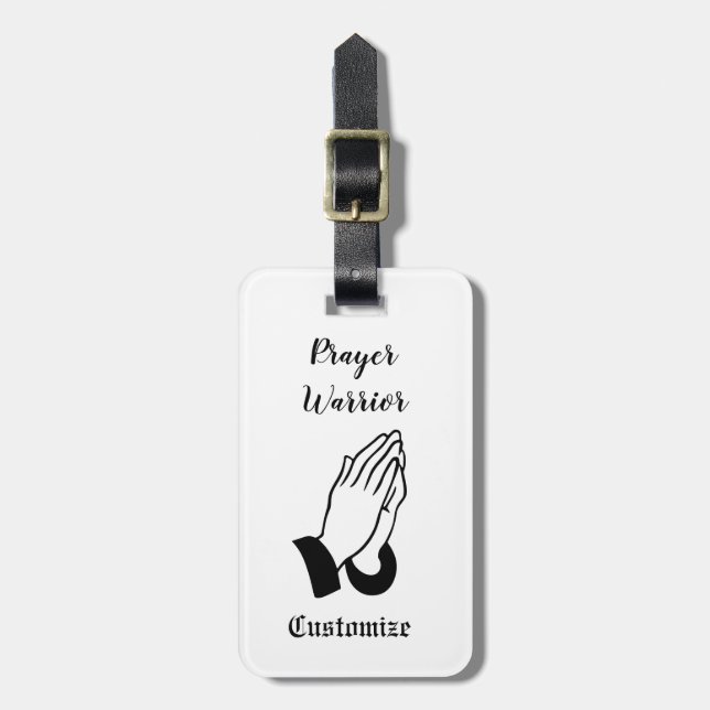 Prayer Warrior Praying Thunder_Cove Bagagebricka (Vertikal Framsida)
