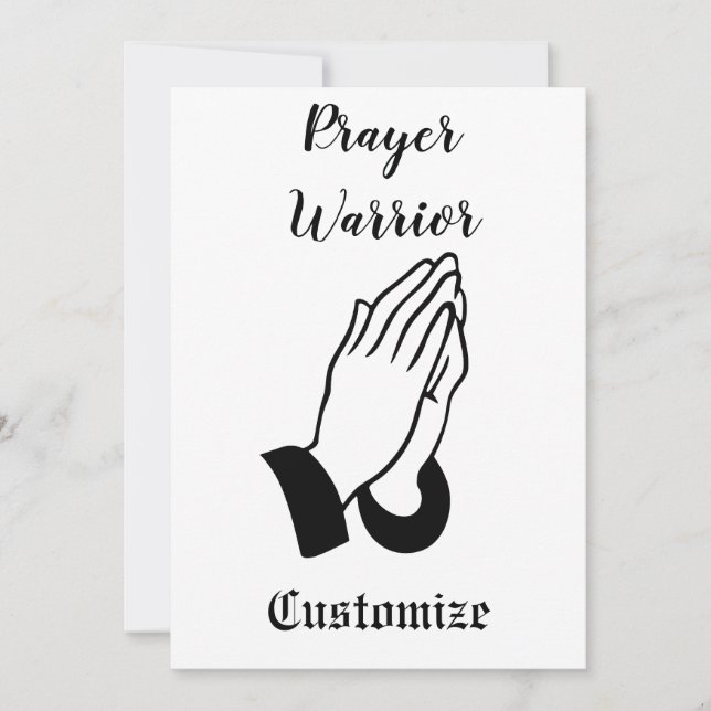 Prayer Warrior Praying Thunder_Cove Inbjudningar (Framsida)