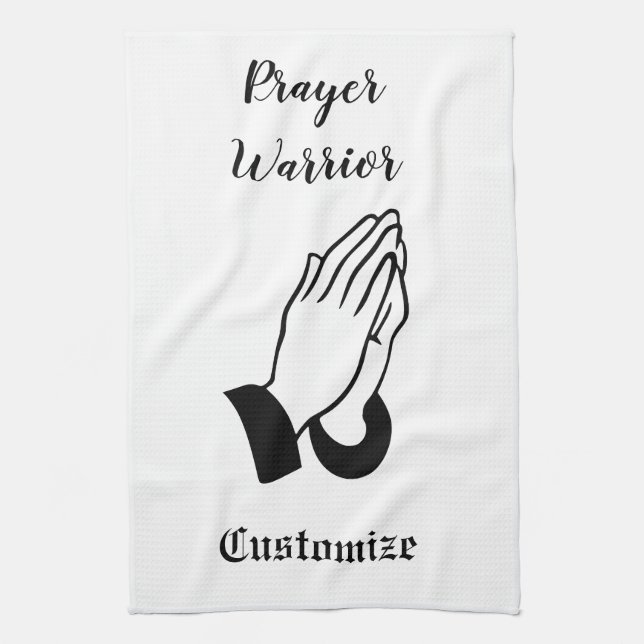 Prayer Warrior Praying Thunder_Cove Kökshandduk (Vertikal)