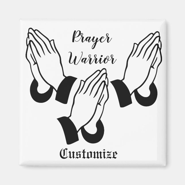 Prayer Warrior Praying Thunder_Cove Magnet (Framsidan)