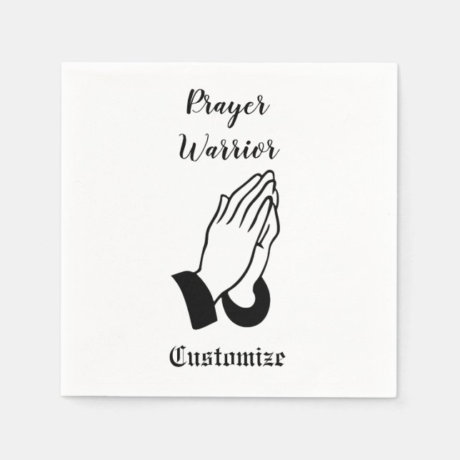 Prayer Warrior Praying Thunder_Cove Pappersservett (Framsidan)
