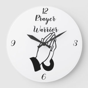 Prayer Warrior Praying Thunder_Cove Stor Klocka