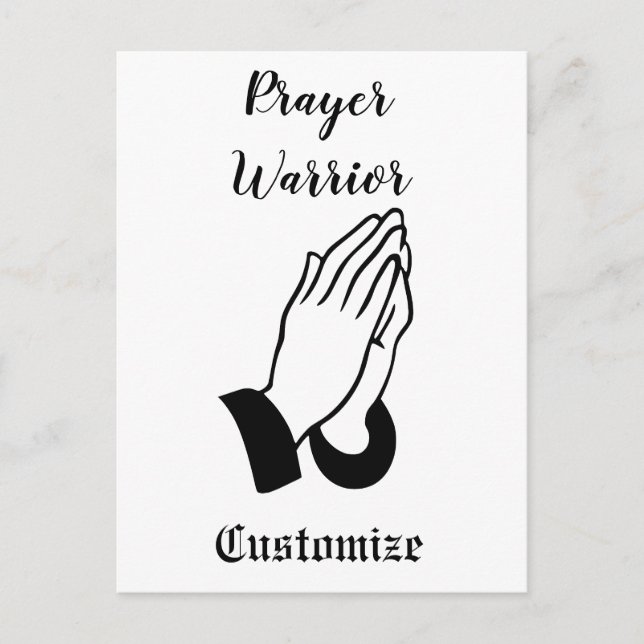 Prayer Warrior Praying Thunder_Cove Vykort (Framsida)