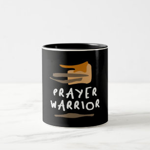 Prayer Warrior - Stark och kraftfull kristen Två-Tonad Mugg