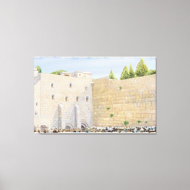 Prayer, Western Wall KOTEL Jerusalem Old City Art Canvastryck (Framsida)