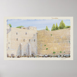 Prayer, Western Wall KOTEL Jerusalem Old City Art Poster
