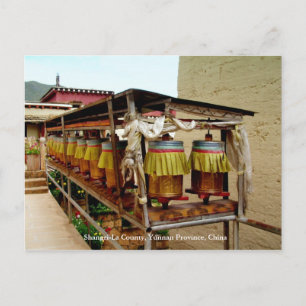 Prayer Wheel,Shangri-La County,Yunnan,China Vykort
