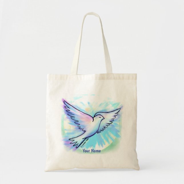 Prayer Works Dove Kristna Totebag  Tygkasse (Framsidan)