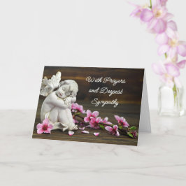 Prayers and Sympathy Angel Condolences Card Kort