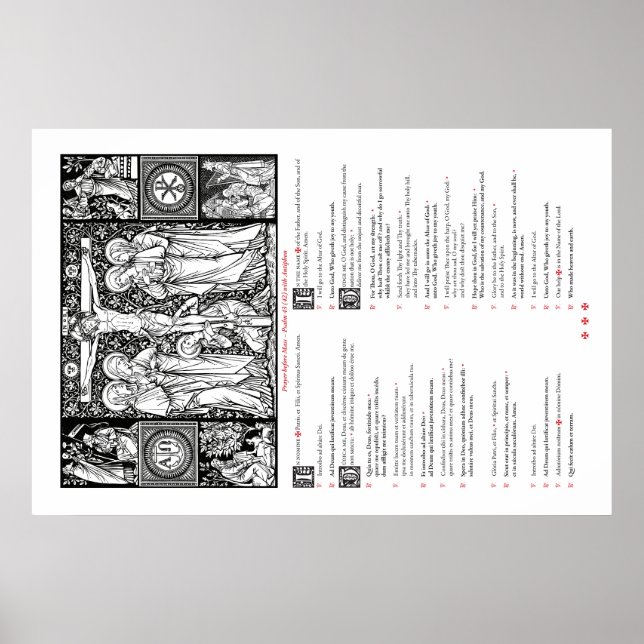Prayers Before Mass Poster (Latin and English) (Framsidan)