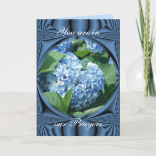 Prayers - blue hydrangea- anpassa alla tillfälle kort