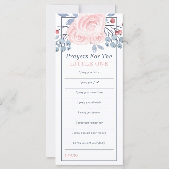 Prayers for Baby, Baby Shower, Blue, Rosa (Framsida)