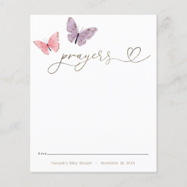 Prayers for Baby Butterfly Card