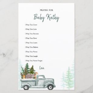 Prayers for Baby Card för trädjur