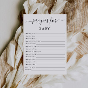 Prayers for Baby Prayers Card Önskemål för Bab Inbjudningar