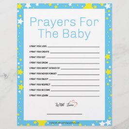 Prayers for Baby [Starry Night Blue] Brevhuvud