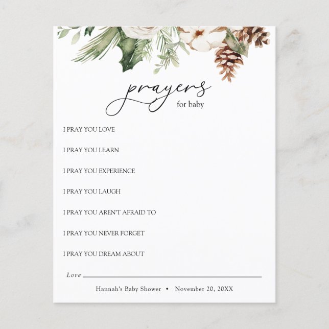 Prayers for Baby Winter Greenery (Framsida)