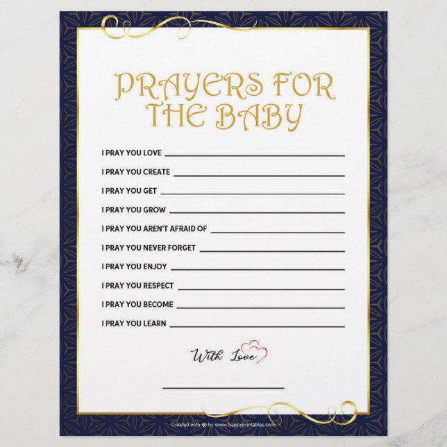 Prayers for the Baby [Golden Blue] Brevhuvud (Framsida)