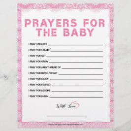Prayers for the Baby [Luxury Snöre [Rosa] Brevhuvud