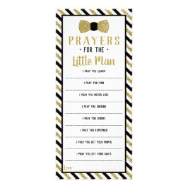 Prayers for the Little Man, Black, Faux Guld Reklamkort