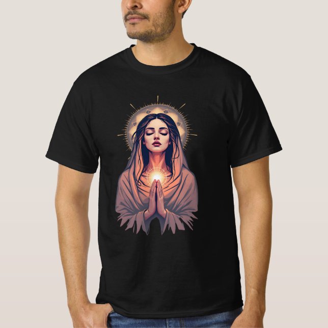 Prayers in the Shadows - Goth Madonna T Shirt (Framsida)