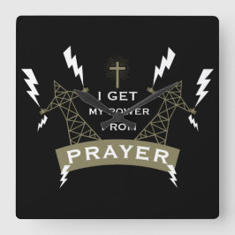 Prayers makt fyrkantig klocka