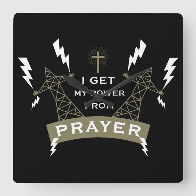 Prayers makt fyrkantig klocka (Framsida)