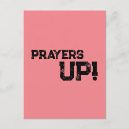 Prayers Up Peach Vykort