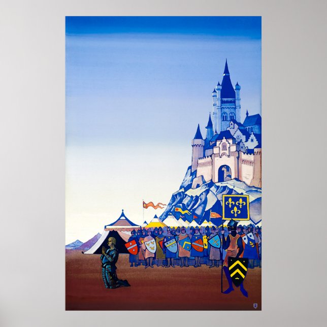 Prayers vigil. Joan i Arc av Nicholas Roerich Poster (Framsidan)