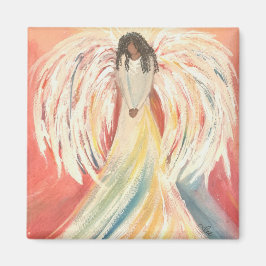 Praying Angel 2 Inch Square Magnet