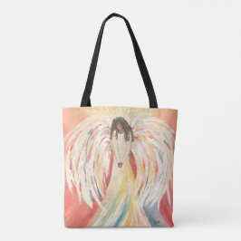 Praying Angel All-over-Print Tote Tygkasse