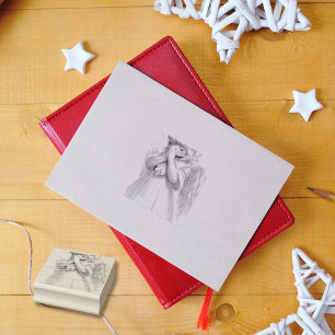 Praying Angel Little Girl Vingar Stämpel