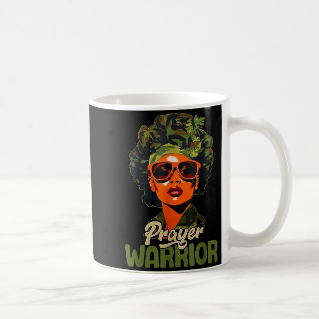 Praying Black Woman Afro Christian Sayings Prayer  Kaffemugg (Höger)