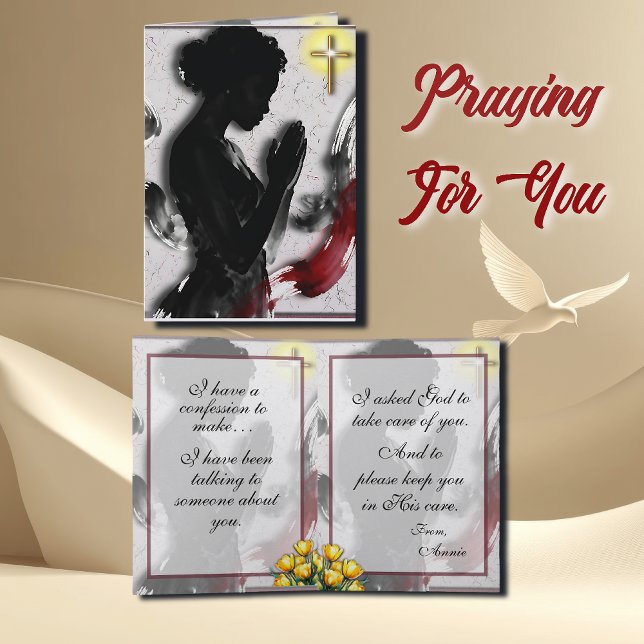 Praying For You Encouragement Kort (Encouragement Greeting Card)