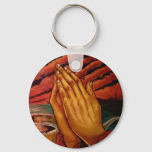 Praying Händer 2,25-tums Basic Button Keychain