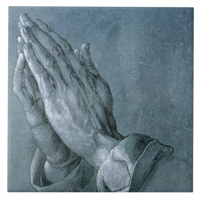 Praying Händer (av Albrecht Dürer) Kakelplatta (Framsidan)