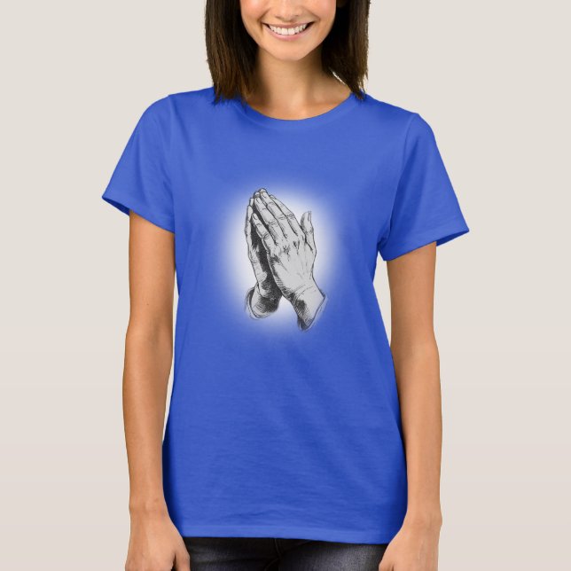 Praying Händer, Christian T Shirt (Framsida)