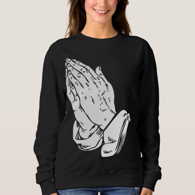 Praying Händer - Coola Christian religiösa Jesus T Shirt (Framsida)