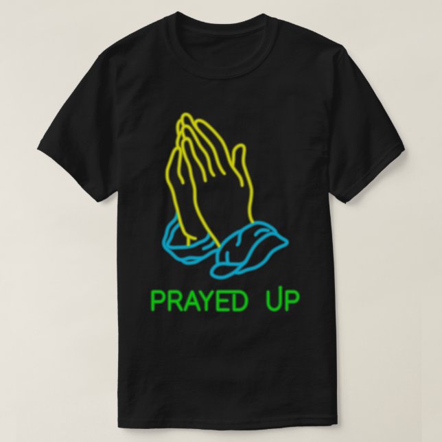 Praying Händer Novelty T Shirt (Design framsida)