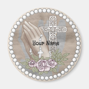 Praying Händer Rosary Magnet