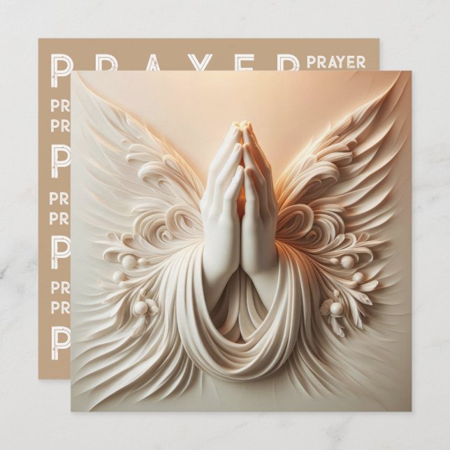 Praying Hands In Soft White Tones (Fram/baksida)