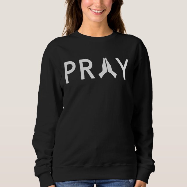 Praying Hands Religious Faith Christian Jesus T Shirt (Framsida)