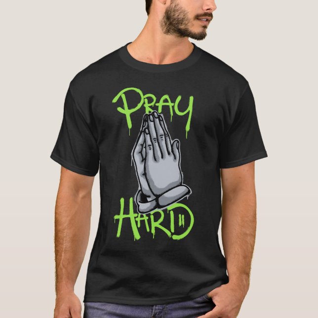 Praying Hands streetwear T Shirt (Framsida)