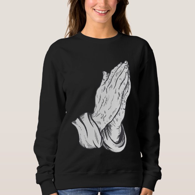 Praying Jesus Händer T Shirt (Framsida)