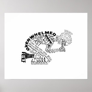 Praying-kvinnan i Black 20 x 16 Poster