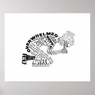 Praying-kvinnan i Black 20 x 16 Poster