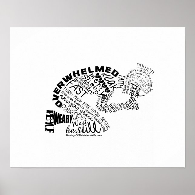 Praying-kvinnan i Black 20 x 16 Poster (Framsidan)
