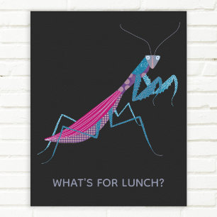 Praying Mantis Anpassningsbar Text Poster