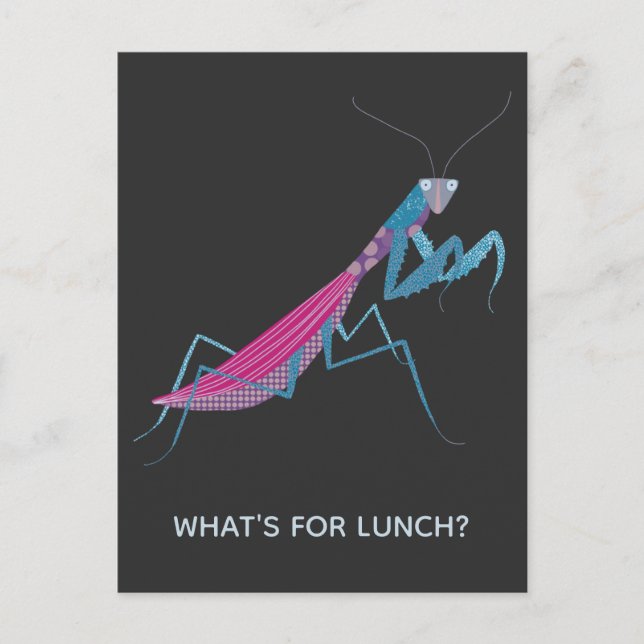 Praying Mantis Anpassningsbar Text Vykort (Framsida)