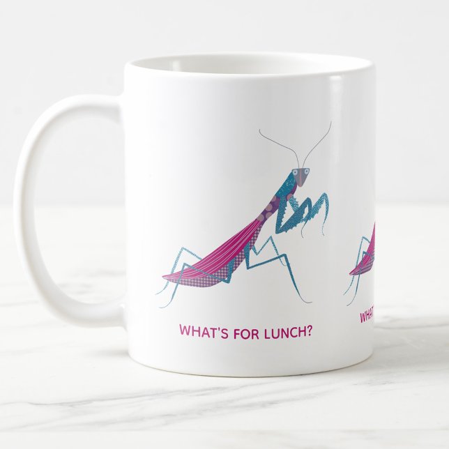 Praying Mantis Custom Text Kaffemugg (Skapare uppladdad)